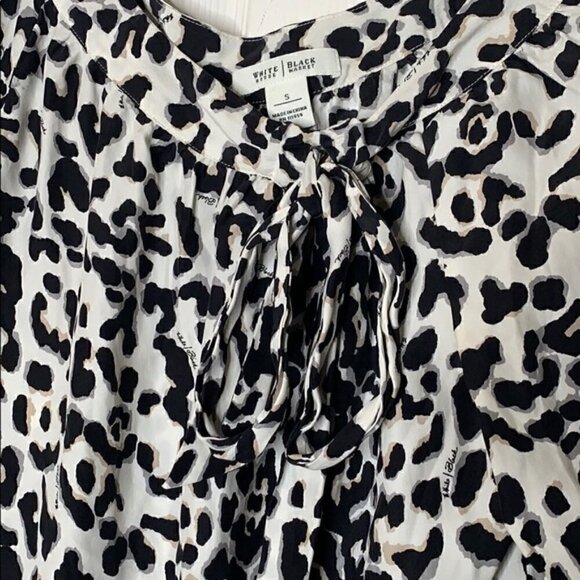 White House Black Market 100 % Silk leopard Blouse Small - Picture 3 of 6